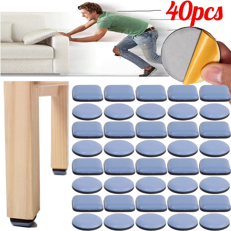Core Slider - Teflon-Gleitpads, Möbel-Gleitdichtungen, Stuhlbeinpolster, selbstklebende Möbelbein-Gleitpad, kratzfester
