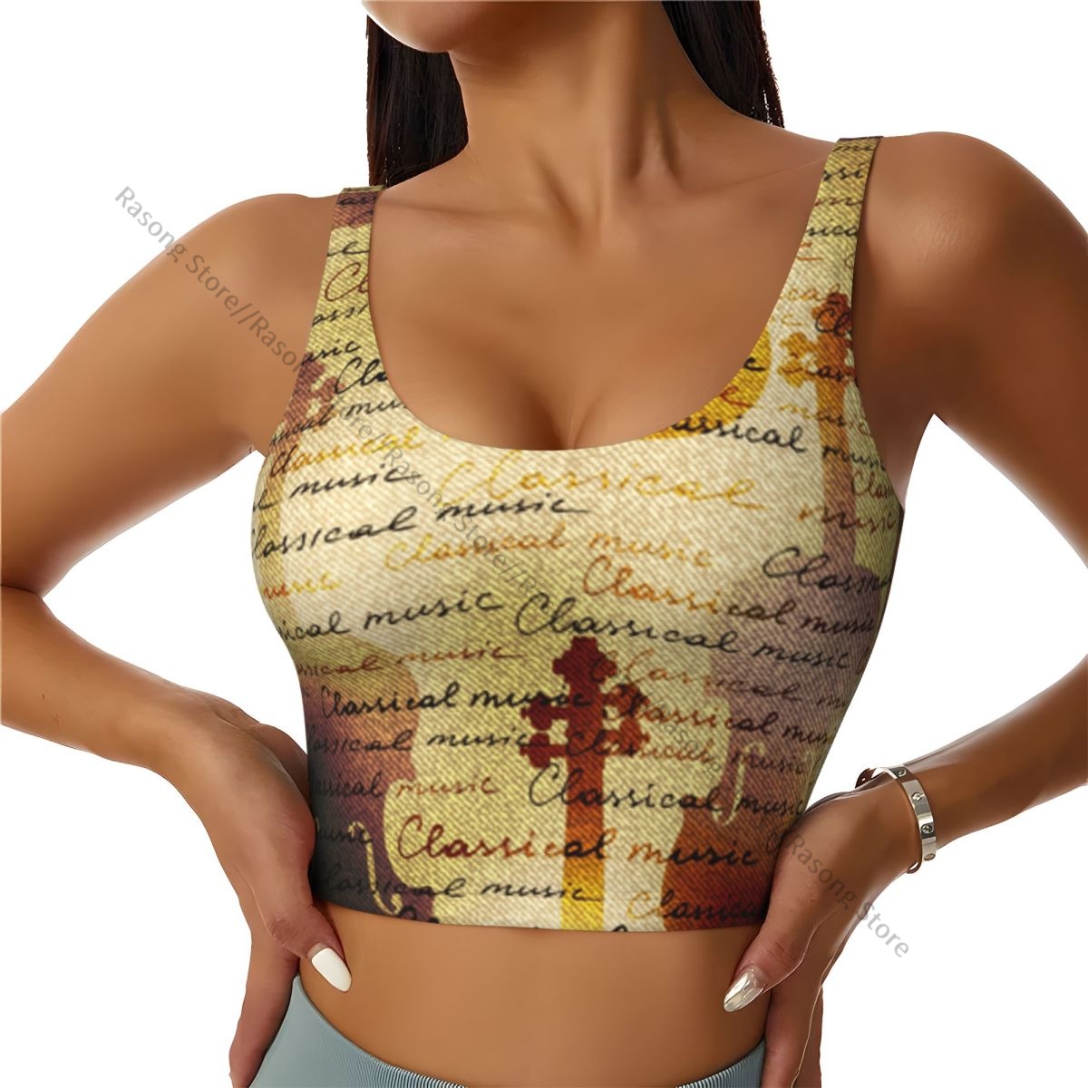 Yoga Fitness Music - Sport-BH für Damen, zum Laufen, Yoga,