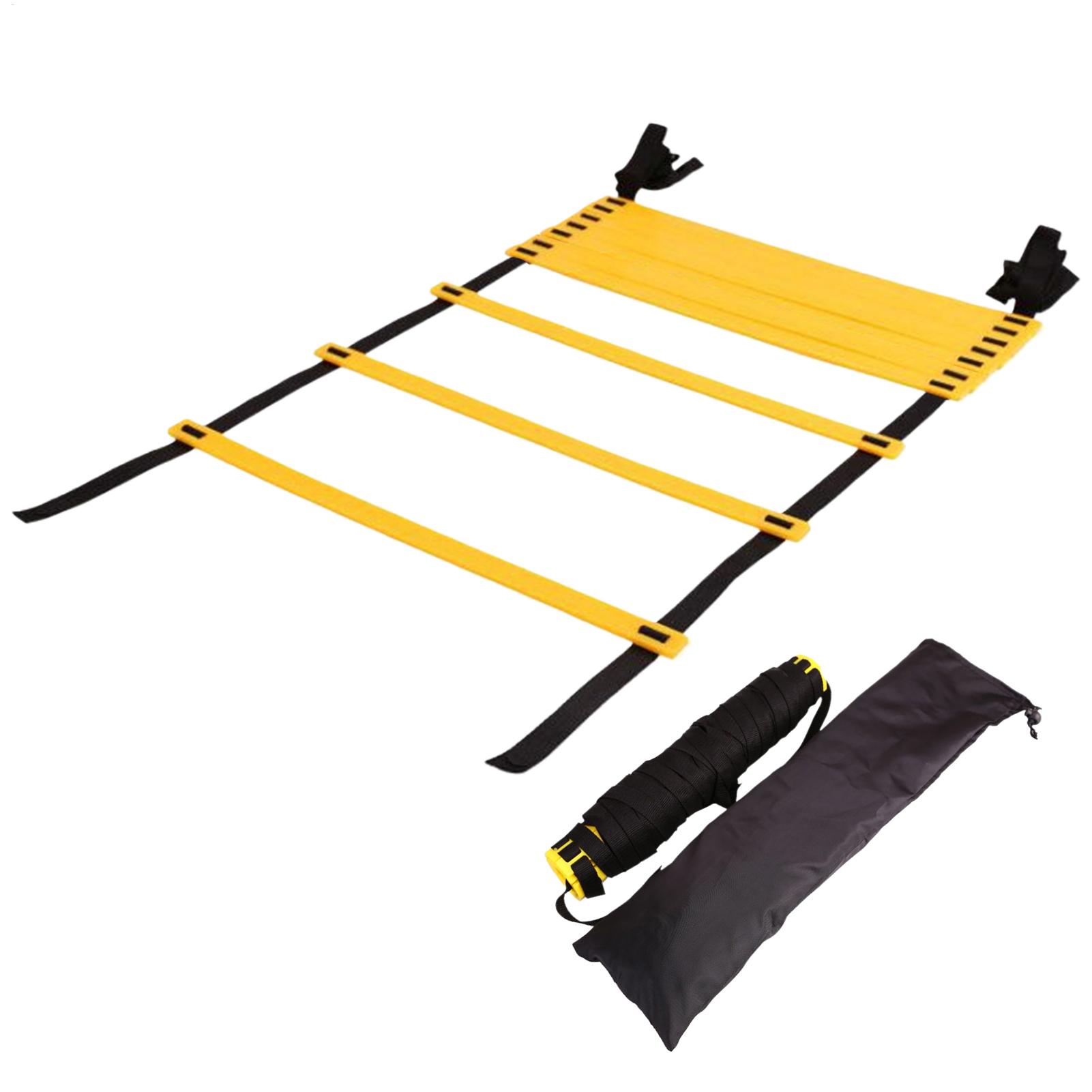 Speed Skipping Rope - Sport-Agility-Leiter Fußball Verstellbare Nylon-Sprungleiter Geschwindigkeits-Fitness Körperkoordinations-Aufwärm-Trainingsgerät