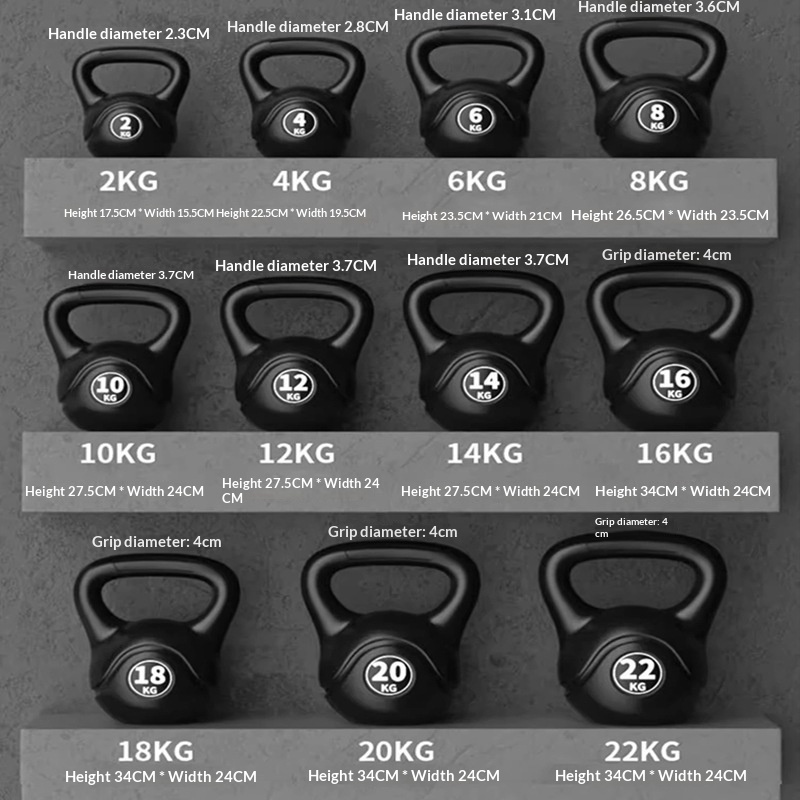 Kettlebell - 2026 Fitness Verstellbare 8kg Kettlebell Ergonomischer
