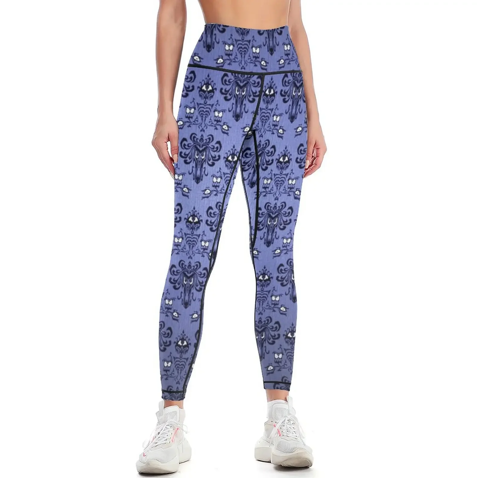Yoga Fitness Wallpaper - Haunted Mansion Tapeten-Leggings Damen-Fitness Damen-Tights Fitness-Sportbekleidung