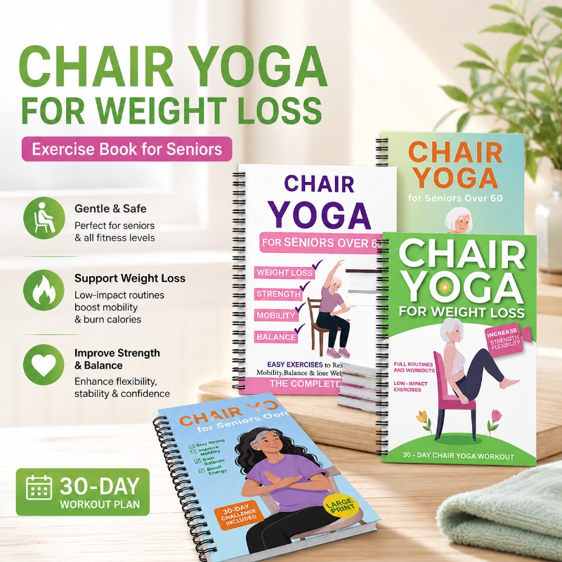 Yoga Fitness Journal - Yoga- und Fitness-Logbuch für Senioren: Spiralgebundenes