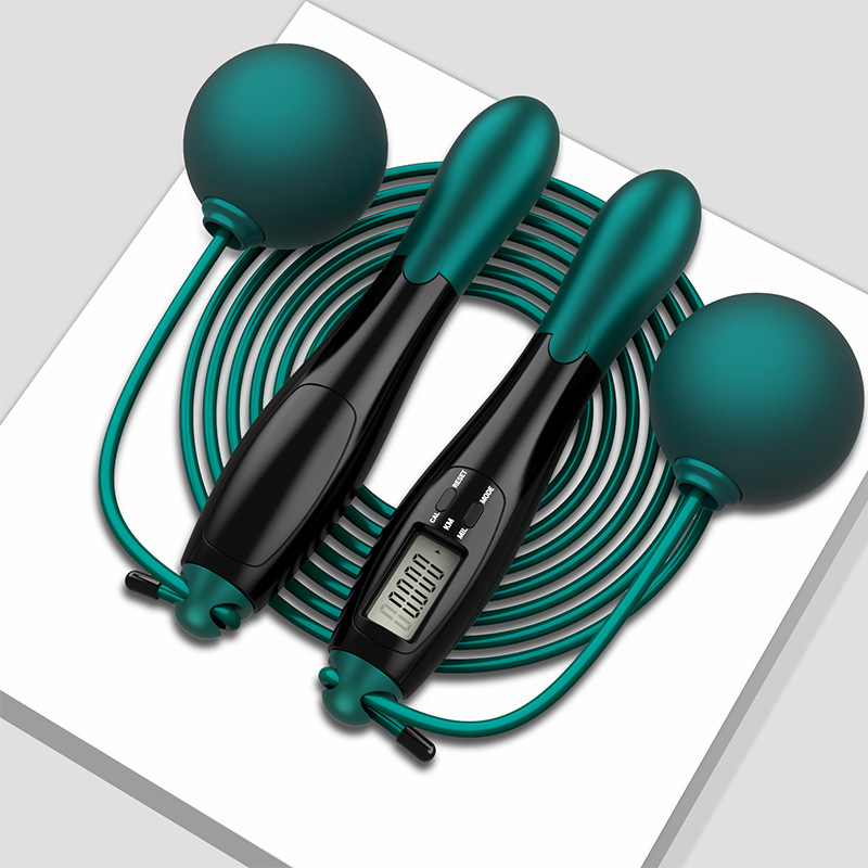 Speed Skipping Rope - Verstellbares Digitales Zähl-Springseil mit Stahlkabel für