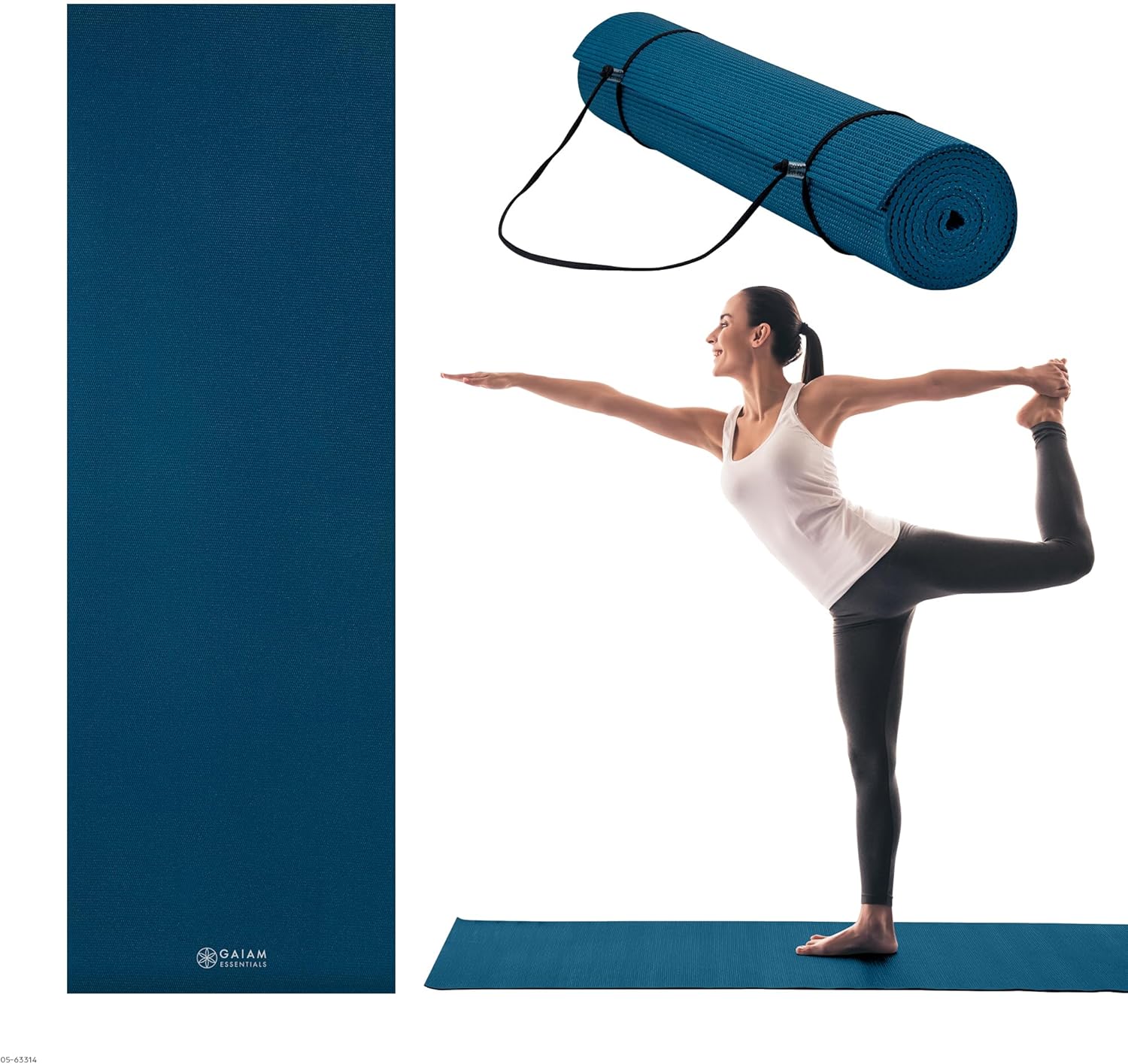 Yoga Fitness Images - 1/4 Zoll dünne Yogamatte mit Tragegurt