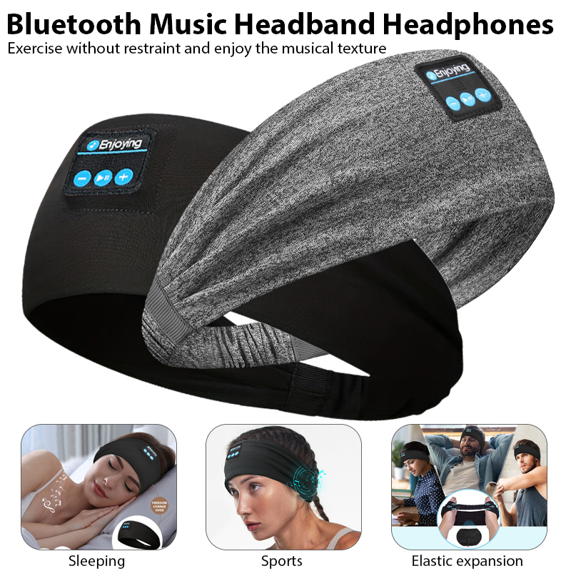 Yoga Fitness Videos Free - Kabellose Bluetooth-Kopfhörer Schlaf-Stirnband Kopfhörer Elastische Musik-Augenmaske