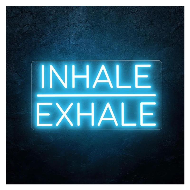 Inhale Exhale Neonschild, dimm – Yoga Fitness Wallpaper Bewertung und Preis