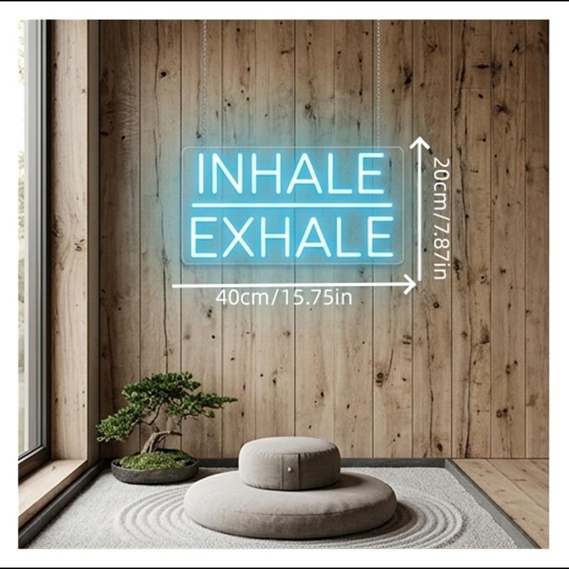 Inhale Exhale Neonschild, dimm – Yoga Fitness Wallpaper Bewertung und Preis