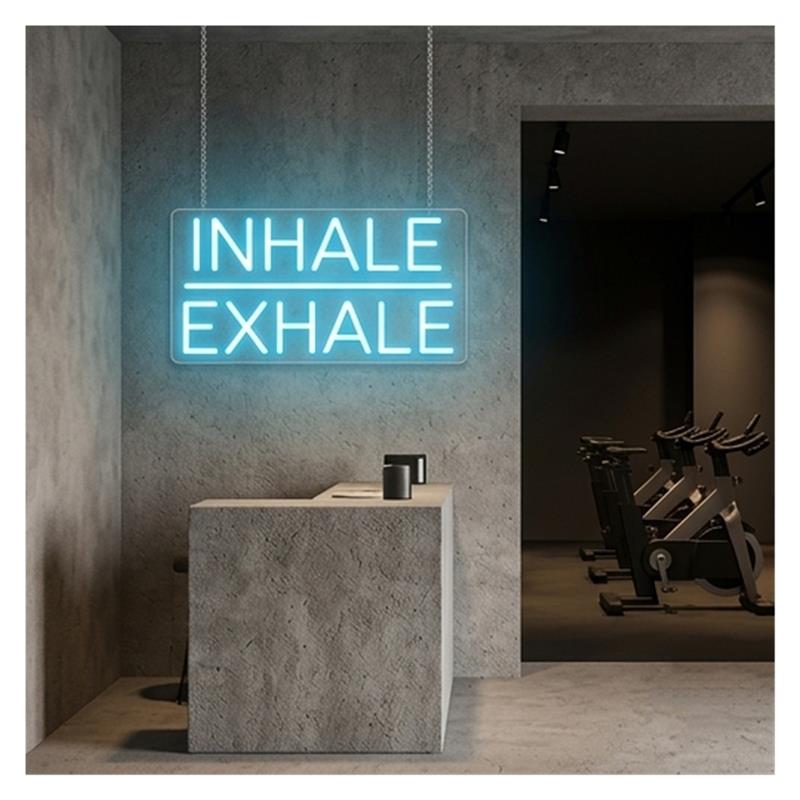Inhale Exhale Neonschild, dimm – Yoga Fitness Wallpaper Bewertung und Preis
