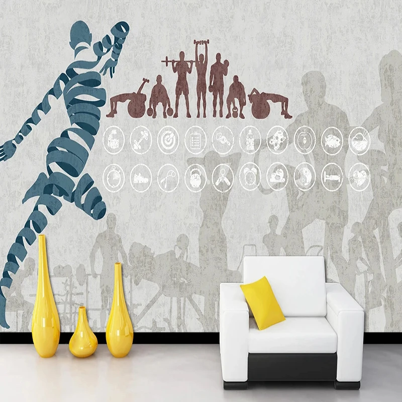 Maßgefertigte Moderne Sport-Mu – Yoga Fitness Wallpaper Bewertung und Preis