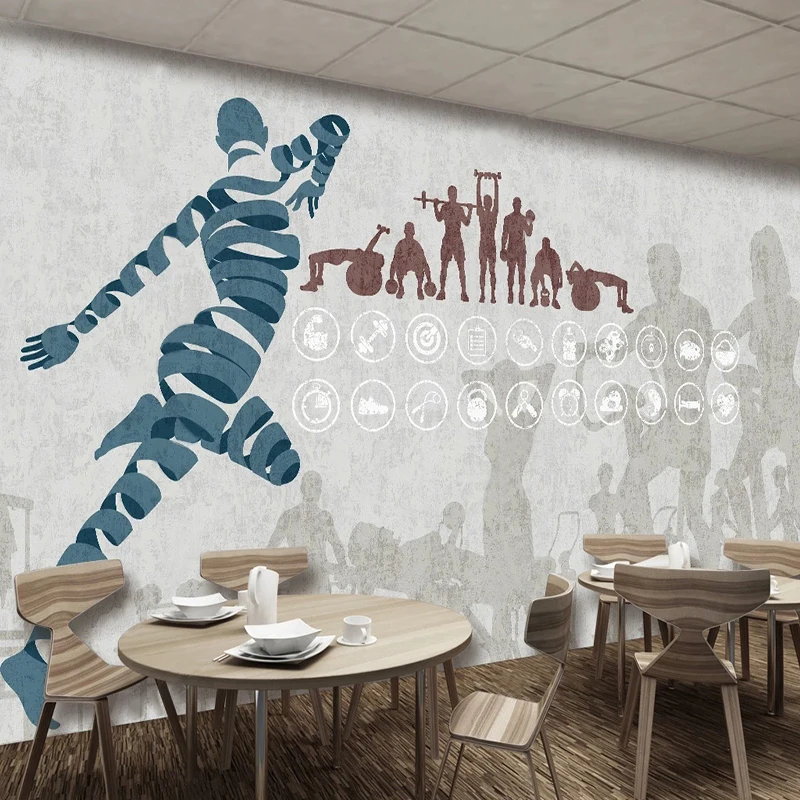 Maßgefertigte Moderne Sport-Mu – Yoga Fitness Wallpaper Bewertung und Preis