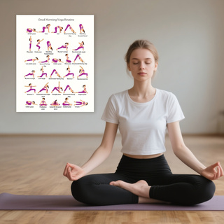 Yoga-Übungsplakat, Wandkunst f – Yoga Fitness Wallpaper Bewertung und Preis