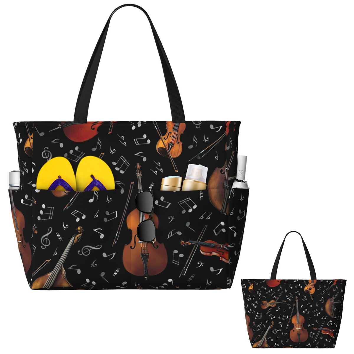 Violine Musiknoten auf schwarz – Yoga Fitness Music Bewertung und Preis