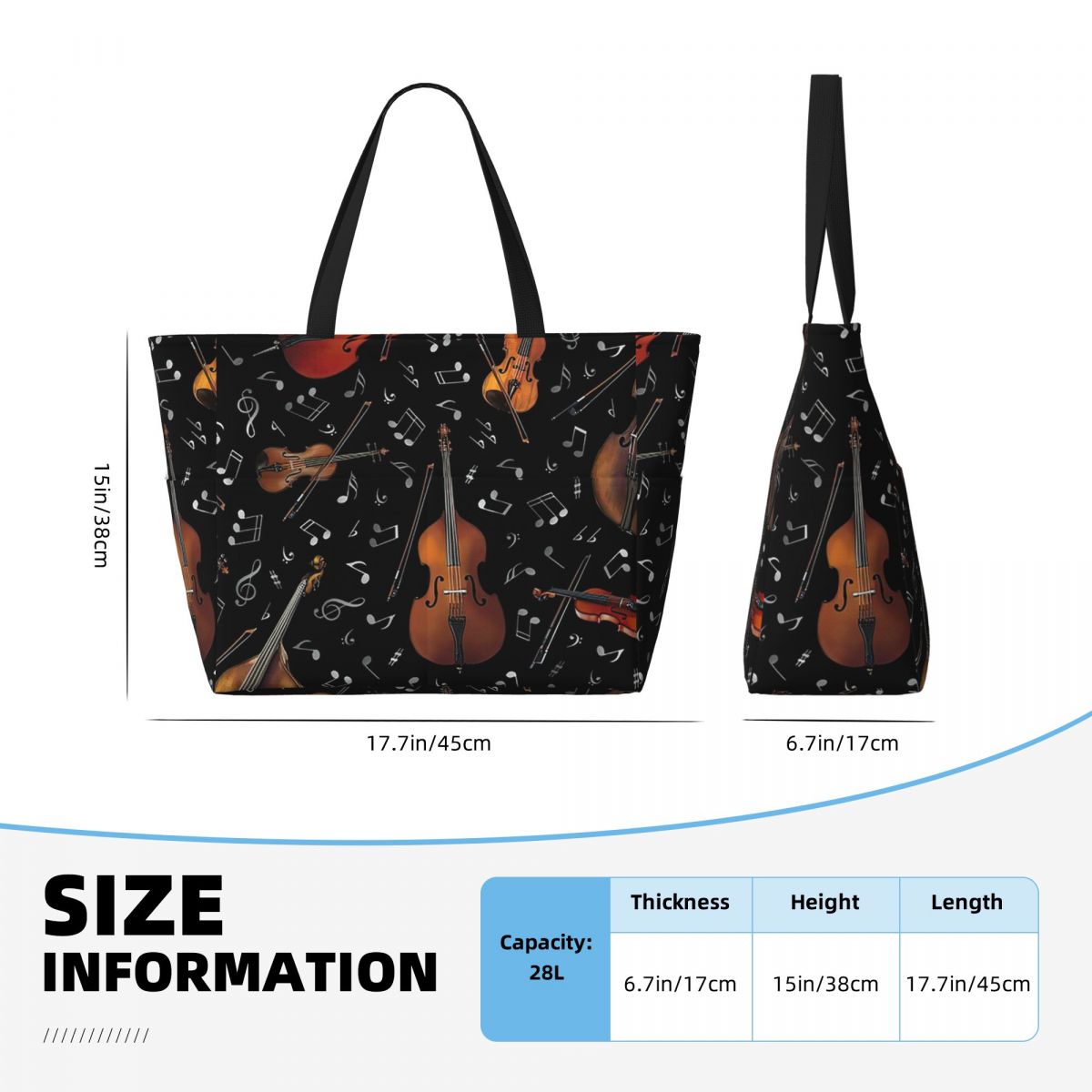Violine Musiknoten auf schwarz – Yoga Fitness Music Bewertung und Preis