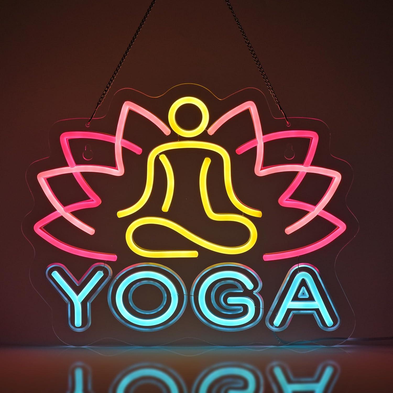 Yoga-Neonschild Dimmbares LED- – Yoga Fitness Rooms Bewertung und Preis