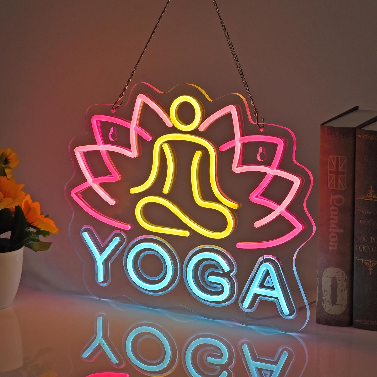 Yoga-Neonschild Dimmbares LED- – Yoga Fitness Rooms Bewertung und Preis