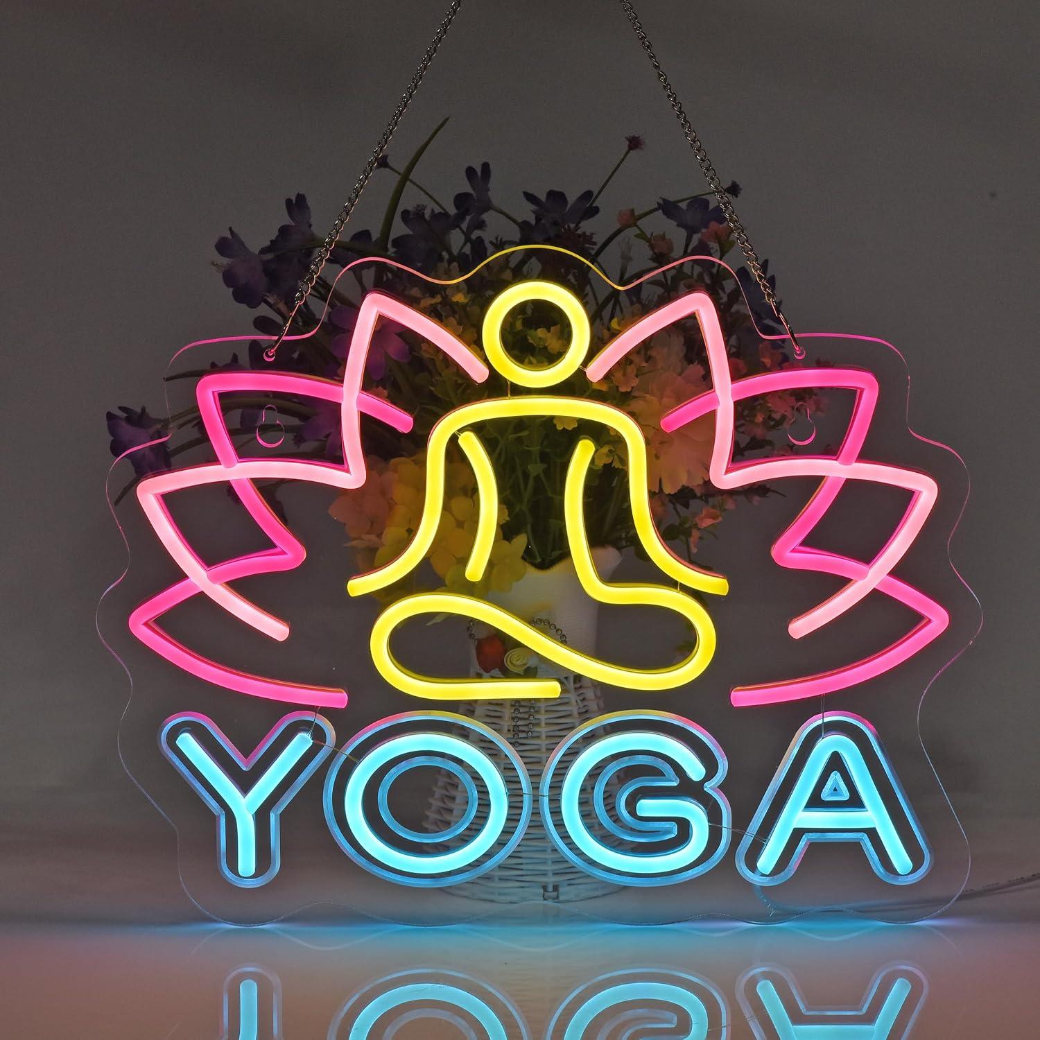 Yoga-Neonschild Dimmbares LED- – Yoga Fitness Rooms Bewertung und Preis