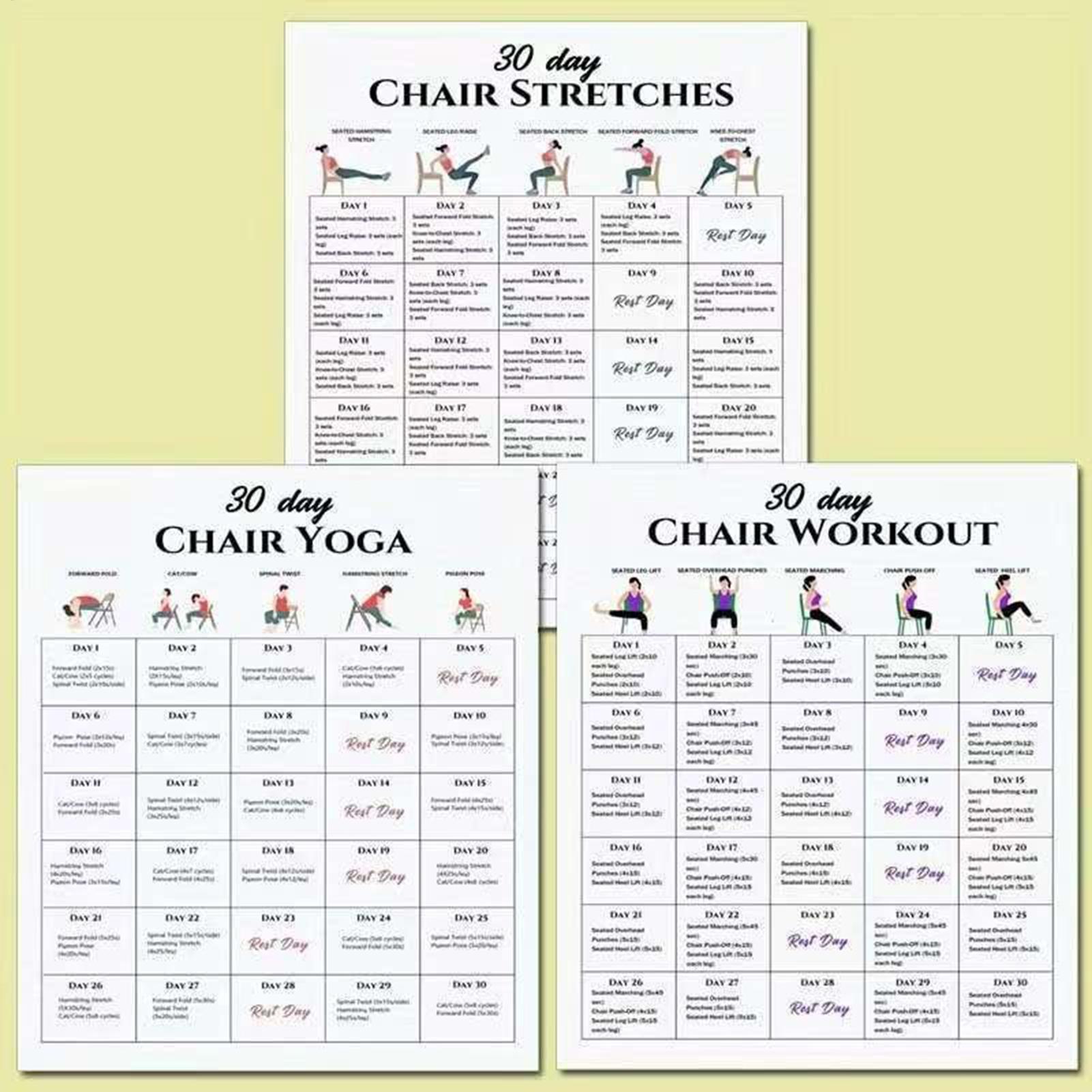 6 Stück Fitness-Poster, 30-Tag – Yoga Fitness Wallpaper Bewertung und Preis
