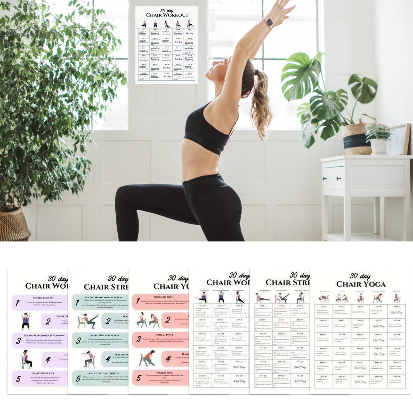 6 Stück Fitness-Poster, 30-Tag – Yoga Fitness Wallpaper Bewertung und Preis